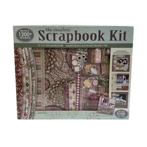The Complete Scrapbook Kit‎ 12x12 Post Bound Album Over 1200 Pieces New